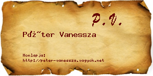 Péter Vanessza névjegykártya