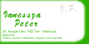 vanessza peter business card